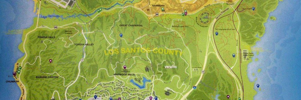 Íme a GTA V térképe